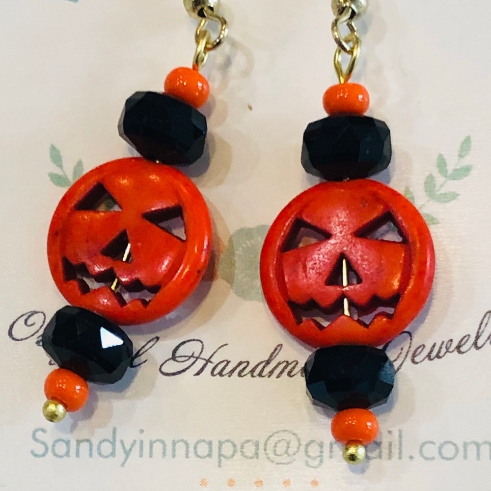 🎃Pumpkin earrings!🎃🍁